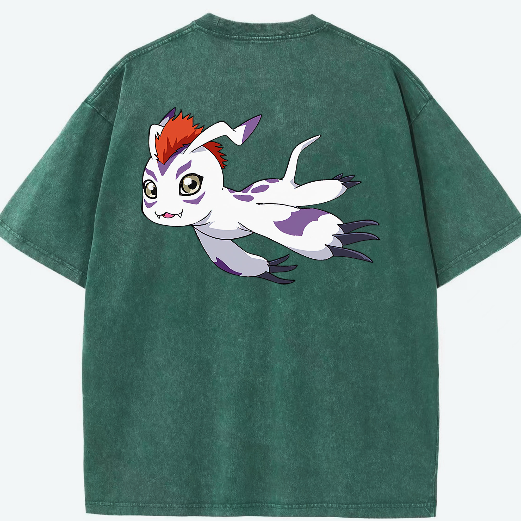 （画像用） Digimon デジタルモンスター/デジモン 綿100% ヴィンテージ風 半袖Tシャツ（背面プリント）